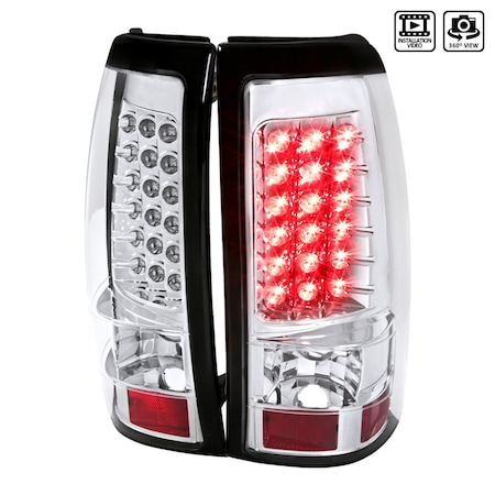 Spec-D Tuning 03-06 Chevrolet Silverado LED Tail Lights Chrome LT-SIV03CLED-TM